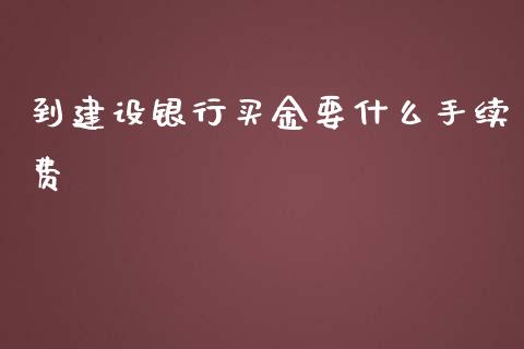 到建设银行买金要什么手续费_https://cj004.lansai.wang_财经新闻_第1张
