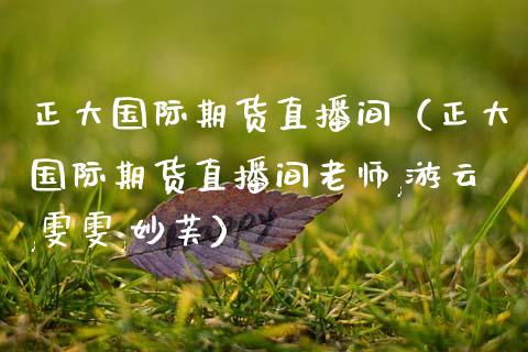 正大国际期货直播间（正大国际期货直播间老师,游云,雯雯,妙芙）_https://cj004.lansai.wang_金融监管_第1张