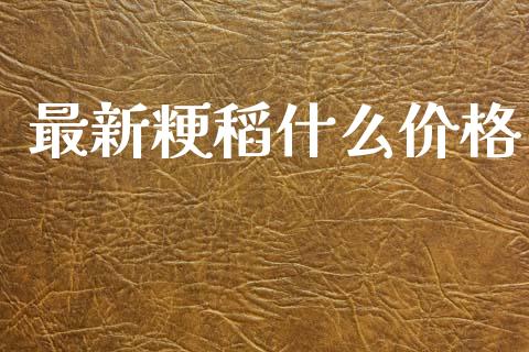 最新粳稻什么价格_https://cj004.lansai.wang_财经新闻_第1张