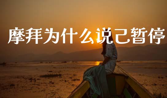 摩拜为什么说己暂停_https://cj004.lansai.wang_外汇交易_第1张