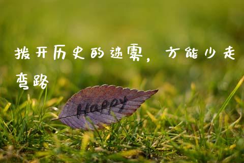 拨开历史的迷雾，方能少走弯路_https://cj004.lansai.wang_债券资讯_第1张