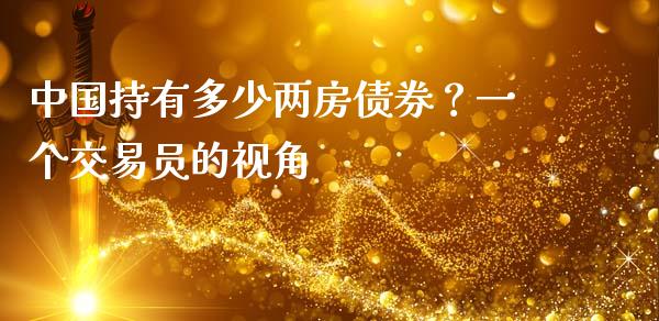 中国持有多少两房债券？一个交易员的视角_https://cj004.lansai.wang_期货开户_第1张