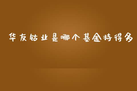 华友钴业是哪个基金持得多_https://cj004.lansai.wang_全球市场_第1张