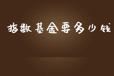 指数基金要多少钱_https://cj004.lansai.wang_全球市场_第1张
