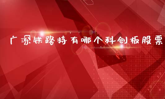 广深铁路持有哪个科创板股票_https://cj004.lansai.wang_期货开户_第1张
