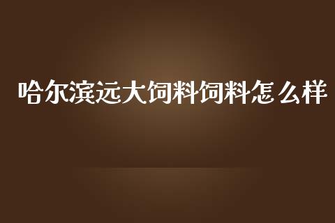 哈尔滨远大饲料饲料怎么样_https://cj004.lansai.wang_债券资讯_第1张