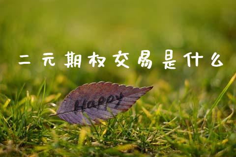 二元期权交易是什么_https://cj004.lansai.wang_债券资讯_第1张