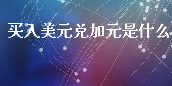 买入美元兑加元是什么_https://cj004.lansai.wang_全球市场_第1张