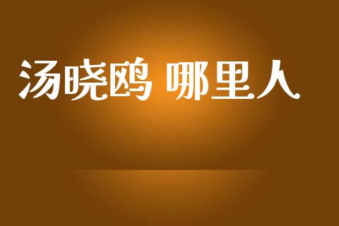 汤晓鸥 哪里人_https://cj004.lansai.wang_全球市场_第1张