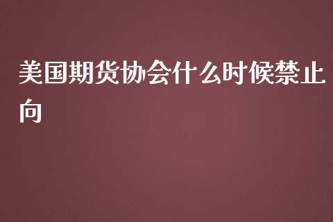 美国期货协会什么时候禁止向_https://cj004.lansai.wang_外汇交易_第1张