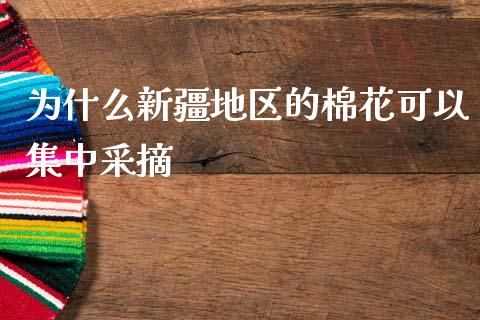 为什么新疆地区的棉花可以集中采摘_https://cj004.lansai.wang_全球市场_第1张