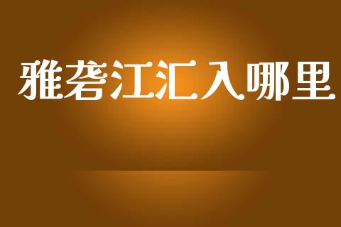 雅砻江汇入哪里_https://cj004.lansai.wang_外汇交易_第1张