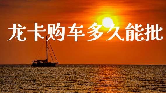龙卡购车多久能批_https://cj004.lansai.wang_债券资讯_第1张
