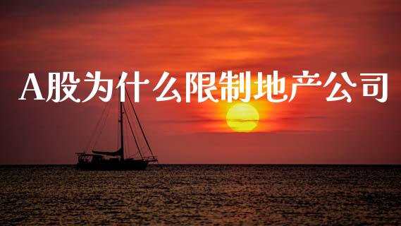 A股为什么限制地产公司_https://cj004.lansai.wang_期货开户_第1张