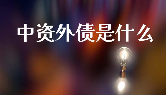中资外债是什么_https://cj004.lansai.wang_期货开户_第1张