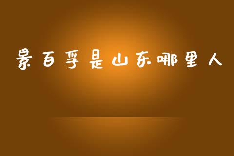 景百孚是山东哪里人_https://cj004.lansai.wang_金融监管_第1张