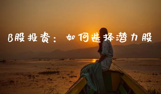 B股投资：如何选择潜力股_https://cj004.lansai.wang_债券资讯_第1张