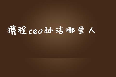 携程ceo孙洁哪里人_https://cj004.lansai.wang_财经新闻_第1张