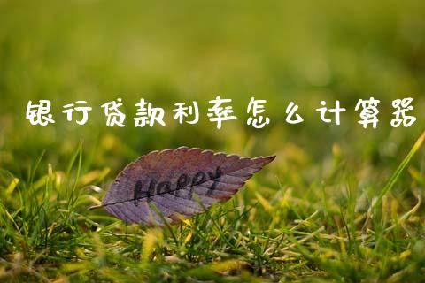 银行贷款利率怎么计算器_https://cj004.lansai.wang_金融监管_第1张