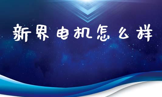 新界电机怎么样_https://cj004.lansai.wang_财经新闻_第1张