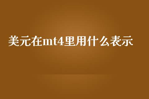 美元在mt4里用什么表示_https://cj004.lansai.wang_财经新闻_第1张