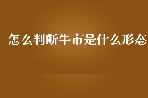 怎么判断牛市是什么形态_https://cj004.lansai.wang_外汇交易_第1张