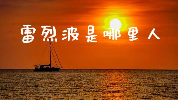 雷烈波是哪里人_https://cj004.lansai.wang_金融监管_第1张
