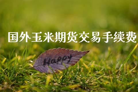 国外玉米期货交易手续费_https://cj004.lansai.wang_全球市场_第1张