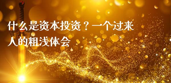 什么是资本投资？一个过来人的粗浅体会_https://cj004.lansai.wang_财经新闻_第1张