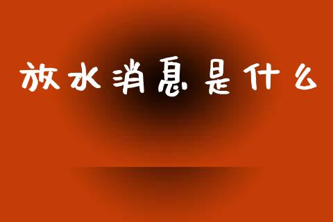放水消息是什么_https://cj004.lansai.wang_财经新闻_第1张