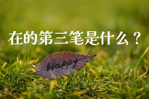 在的第三笔是什么？_https://cj004.lansai.wang_期货开户_第1张