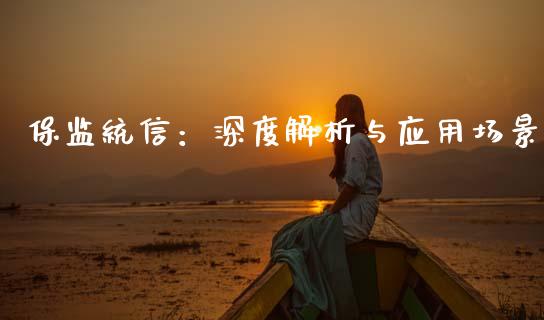 保监统信：深度解析与应用场景_https://cj004.lansai.wang_债券资讯_第1张