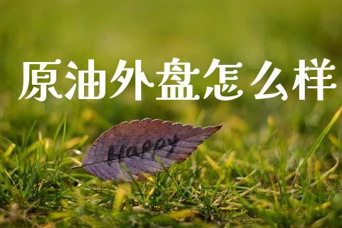 原油外盘怎么样_https://cj004.lansai.wang_债券资讯_第1张