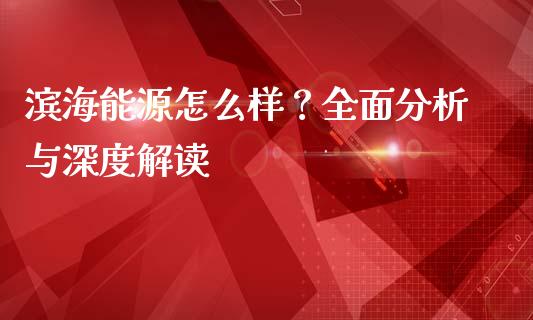 滨海能源怎么样？全面分析与深度解读_https://cj004.lansai.wang_财经新闻_第1张