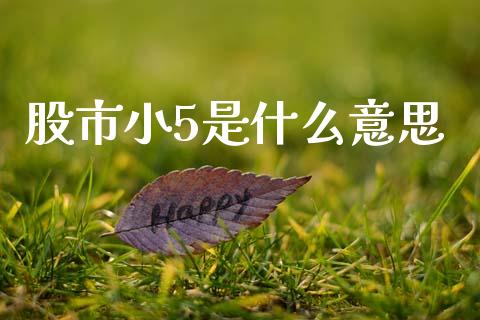 股市小5是什么意思_https://cj004.lansai.wang_全球市场_第1张