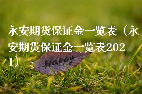 永安期货保证金一览表（永安期货保证金一览表2021）_https://cj004.lansai.wang_外汇交易_第1张