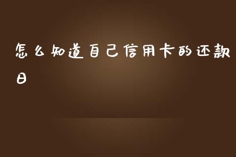 怎么知道自己信用卡的还款日_https://cj004.lansai.wang_全球市场_第1张