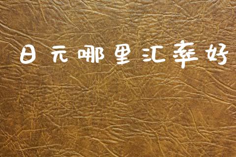 日元哪里汇率好_https://cj004.lansai.wang_债券资讯_第1张