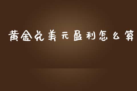 黄金兑美元盈利怎么算_https://cj004.lansai.wang_金融监管_第1张