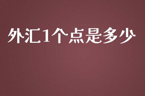 外汇1个点是多少_https://cj004.lansai.wang_外汇交易_第1张