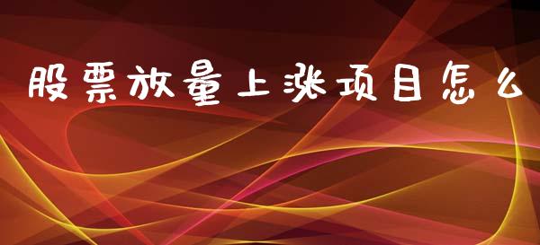 股票放量上涨项目怎么_https://cj004.lansai.wang_财经新闻_第1张