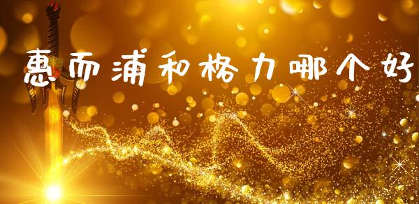 惠而浦和格力哪个好_https://cj004.lansai.wang_期货开户_第1张