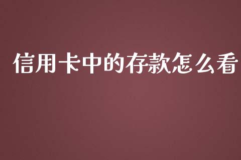 信用卡中的存款怎么看_https://cj004.lansai.wang_外汇交易_第1张