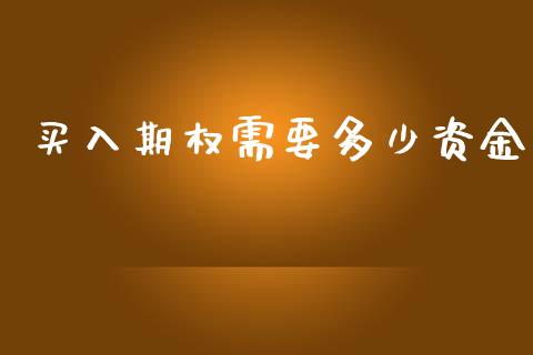 买入期权需要多少资金_https://cj004.lansai.wang_期货开户_第1张