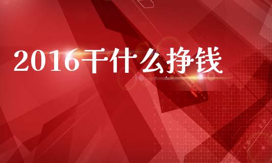 2016干什么挣钱_https://cj004.lansai.wang_财经新闻_第1张