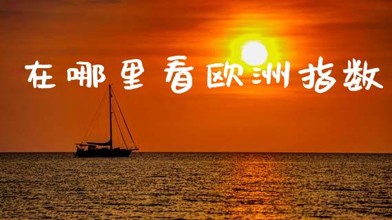 在哪里看欧洲指数_https://cj004.lansai.wang_全球市场_第1张