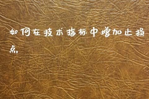 如何在技术指标中增加止损点_https://cj004.lansai.wang_金融监管_第1张
