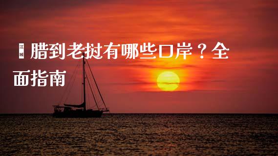 勐腊到老挝有哪些口岸？全面指南_https://cj004.lansai.wang_期货开户_第1张
