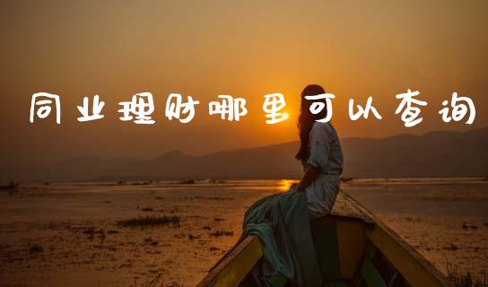 同业理财哪里可以查询_https://cj004.lansai.wang_财经新闻_第1张