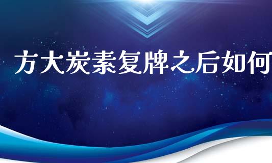 方大炭素复牌之后如何_https://cj004.lansai.wang_全球市场_第1张